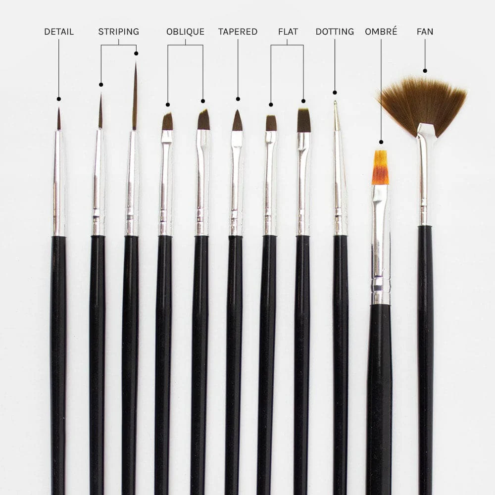 Nail Art Brushes (11 Pack) - Image 2